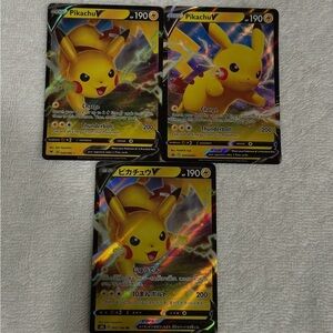 Pokemon Pikachu Cards (Lot of 3)